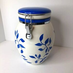 Inspirado - Stonelite - Seattle USA - Cookie Jar/Canister - White&Blue - 9"x7" 